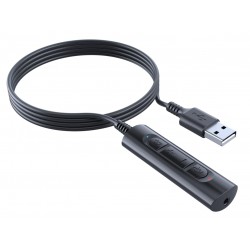 Accutone AU8250 USB-3.5 мм - Кабель, громкость/mute, отключение микрофона на проводе, USB-3.5 мм